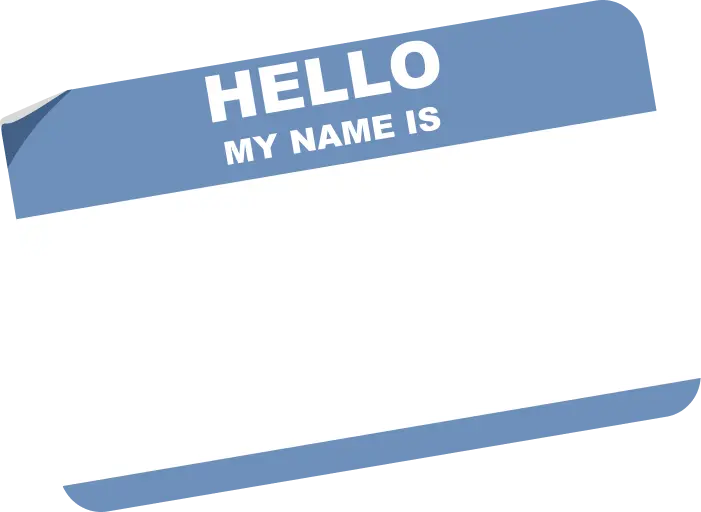 my name is sticker